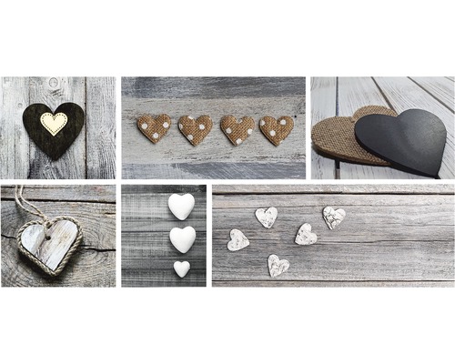 MD-Entree Mudguard runner Universal hearts beige gray 67x150 cm