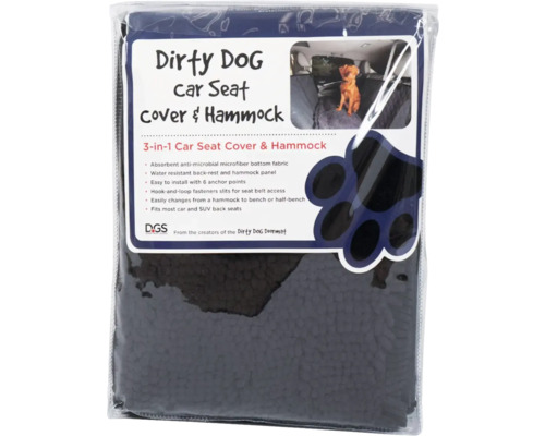 DGS Dirty Dog car mat, 136 x 148 cm, grey microfiber.