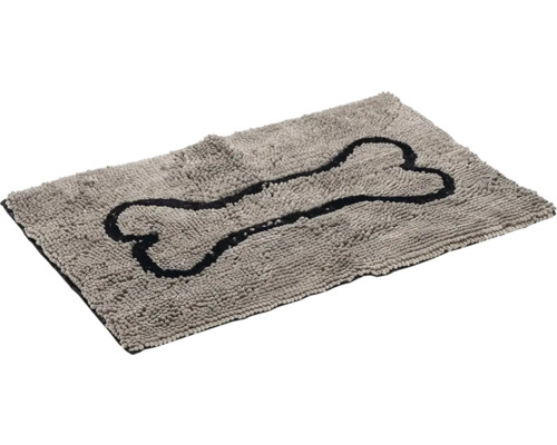 DGS Dirty Dog Doormat Bone 78 x 51 cm grey microfiber