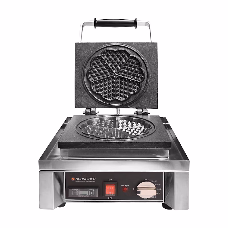 Schneider - Waffle iron with digital timer "Herz5", 420 x 300 x 295 mm, 1600 W, 60-300°C