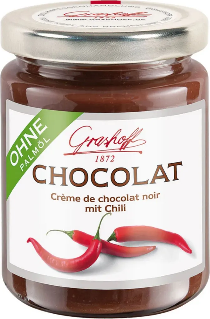 Chocolate Cream CHOCOLATE with dark chocolate & chili from Grashoff, 250g