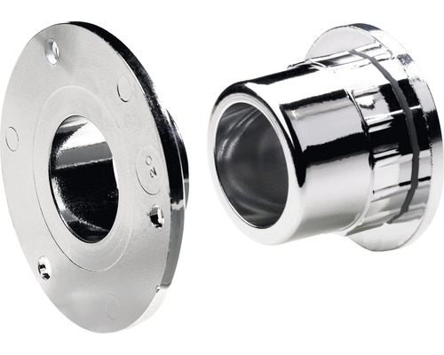 Chrome-plated wardrobe rail brackets, 2 pieces