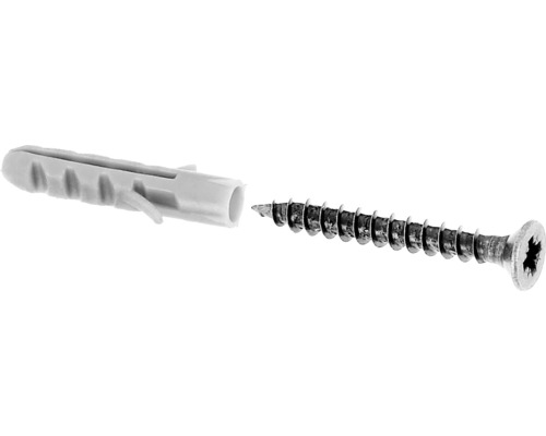 Alberts Screw and dowel set Ø 3x25 mm, 10 pieces each, galvanized