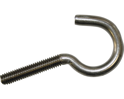 Bent screw hooks M6x60 mm stainless steel A2 20 pieces