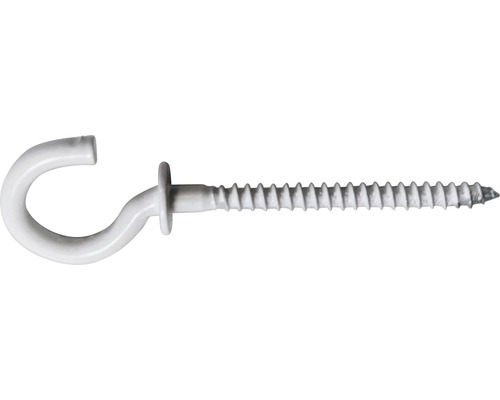 Dresselhaus Screw hooks curved with Beffe 3.5x68 mm white 100 pieces