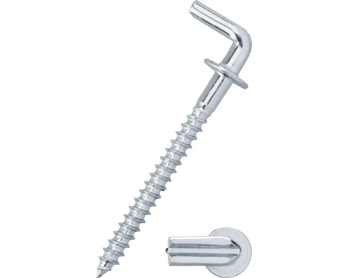 Straight screw hooks with socket, 4.4 x 68 mm, galvanized, 100 pieces