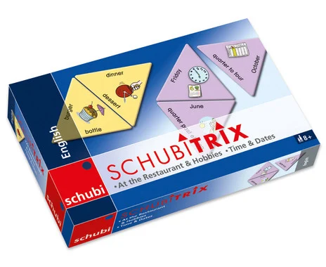 SCHUBITRIX English “At the Restaurant & Hobbies, Time & Dates”