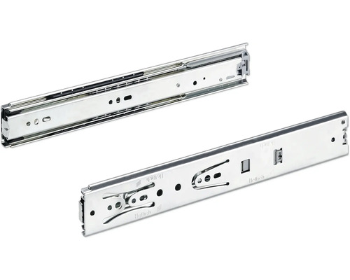 Hettich Drawer rail full extension 300 mm with stop cushioning chromated 9126918 2 pieces