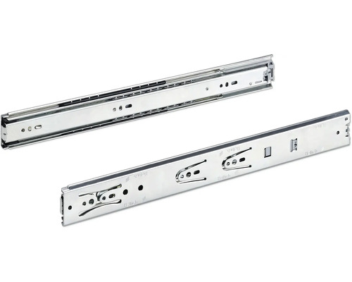 Hettich Drawer rail full extension 400 mm with stop cushioning chromated 9126921 2 pieces