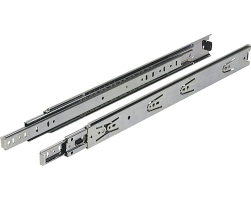 Hettich Drawer rail full extension 500 mm chromated 2 pieces