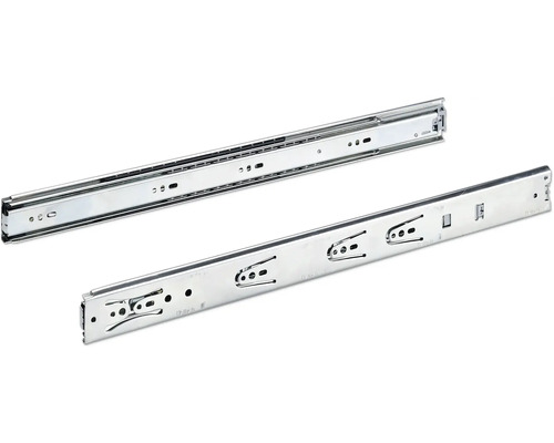 Hettich Drawer rail full extension 500 mm with stop cushioning chromated 9126923 2 pieces