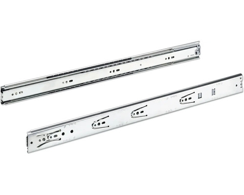 Hettich Drawer rail full extension 550 mm with stop cushioning chromated 9126924 2 pieces