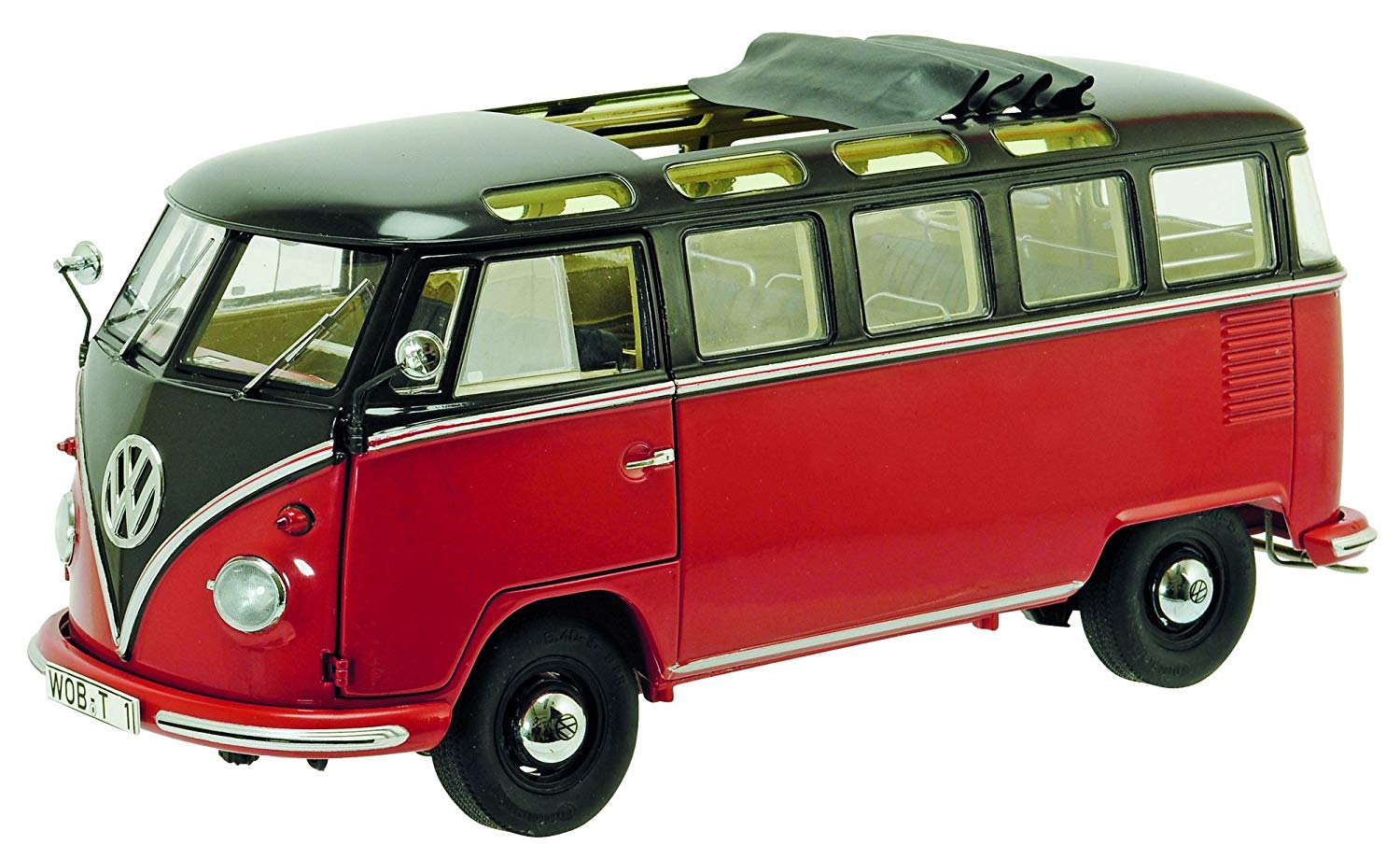 Schuco 450028400, Scale 1: 18 Vw T1B Samba, Brown/Red