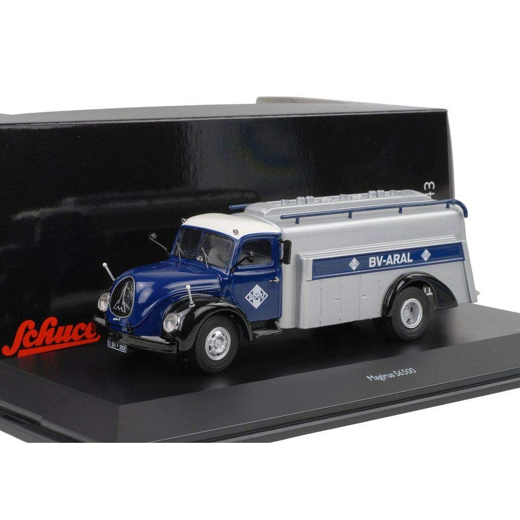 Schuco 450303900 Magirus S6500 Tankwagen Aral 1: 43 Scale Blue/Silver