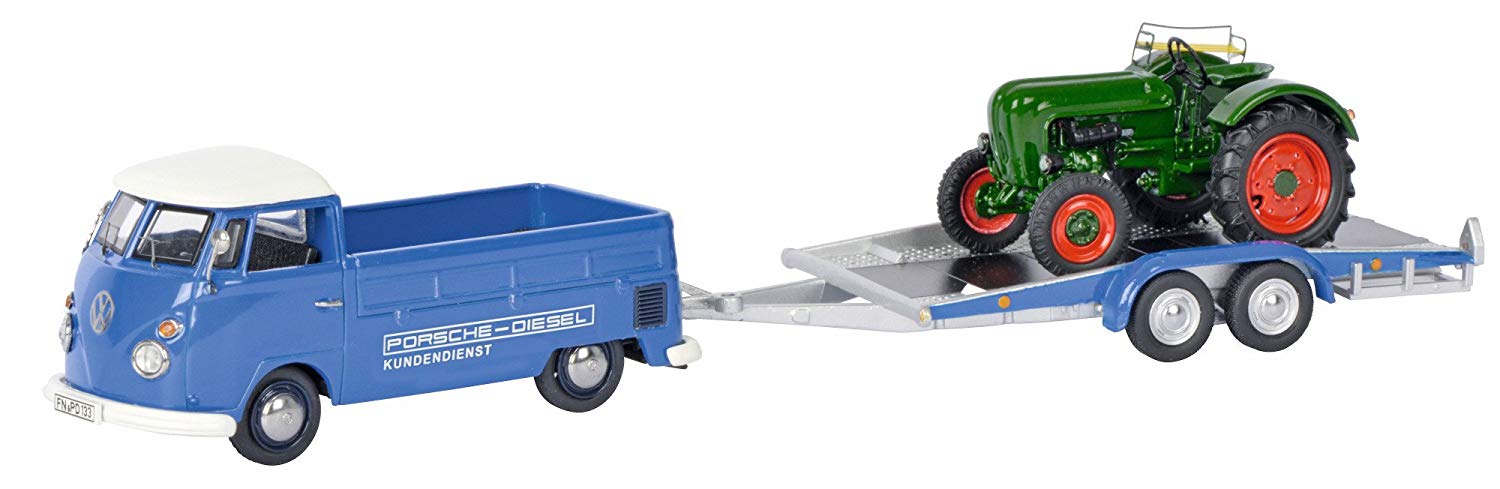 Schuco VW T1 °C, Scale 1: 43 Scale Truck with Trailer, Vehicles, 450374000