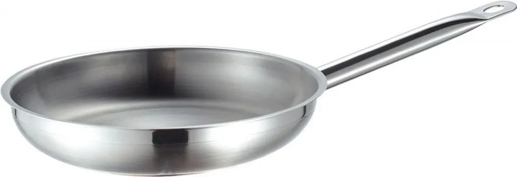 Schulte-Ufer frying pan Profi-Line i, grill pan, stainless steel 18/10, 28 cm, 6451-28 i