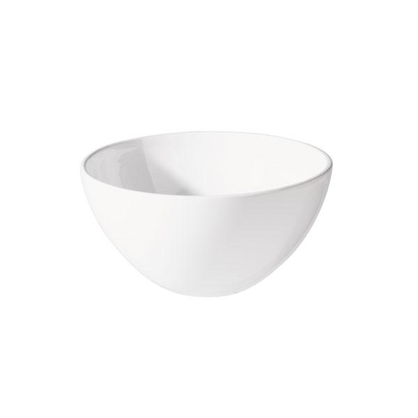 Grande Round Stoneware Bowl, White (13cm) by Asa