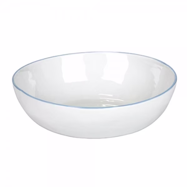 Bowl Piana white edge light blue (Ø20.5cm) from Lambert