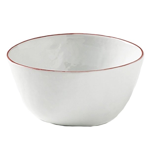 Piana bowl, white with red rim (14cm) by Lambert