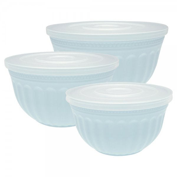Bowl Set with Lid Alice Blue (3-piece) Greengate
