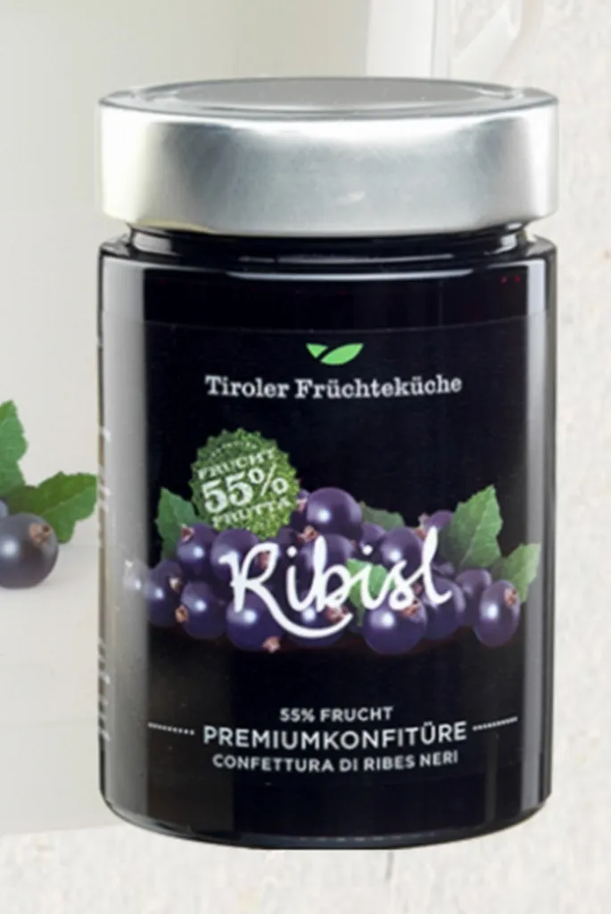 Blackcurrant jam 420 gr. - Unterweger - Tyrolean delicacies