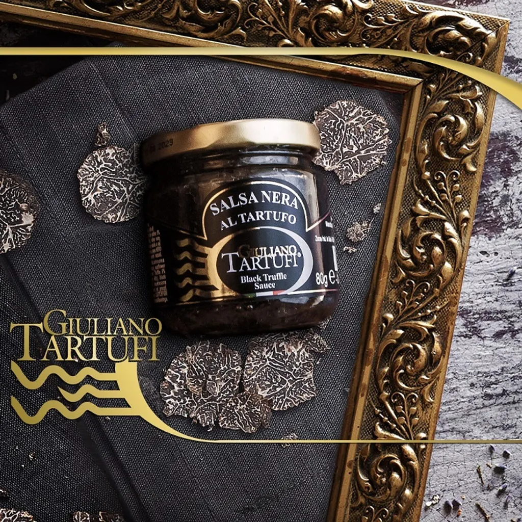 Giuliano Tartufi Black truffle sauce with summer truffle 5%, 80 g (Salsa nera con tartufo estivo)