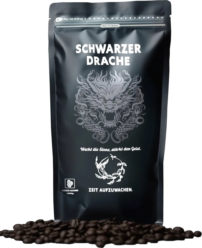 VietBeans Black Dragon Espresso 100% Robusta - Roasted coffee beans extra strong - Very strong and full-bodied coffee with high caffeine content - Very strong espresso