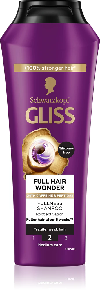Schwarzkopf Gliss Full Hair Wonder Regenerating Shampoo for weakened hair 250 ml