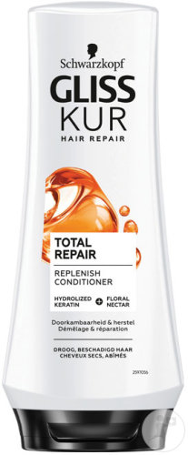 Schwarzkopf Gliss Kur Total Repair Conditioner Damaged Dry Hair Bottle 200ml
