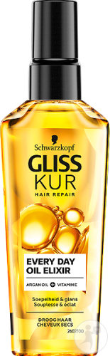 Schwarzkopf Gliss Kur Ultimate Oil Elixir Serum Over-processed Strawly Hair Pump Bottle 75ml