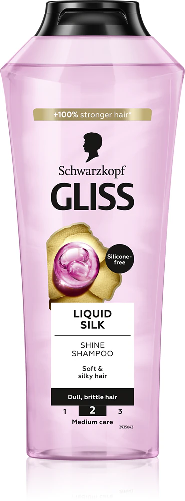 Schwarzkopf Gliss Liquid Silk Regenerating Shampoo for more shine and strength of the hair