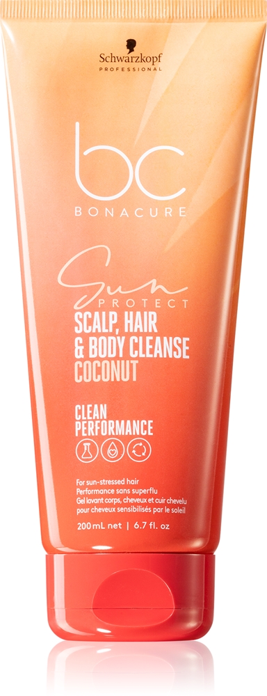 Schwarzkopf Professional BC Bonacure Sun Protect Scalp, Hair & Body Cleanse Shampoo for hair and body