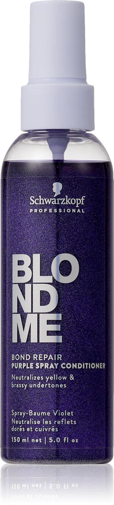 Schwarzkopf Professional Blondme Bond Repair Purple Spray Conditioner purple conditioner in spray