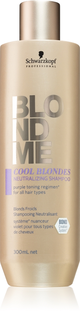 Schwarzkopf Professional Blondme Cool Blonde Shampoo to neutralize yellow tones for blonde and mixed hair
