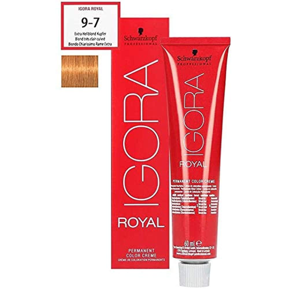 Schwarzkopf Professional IGORA Royal 9-7 Light blonde Copper, 60 ml