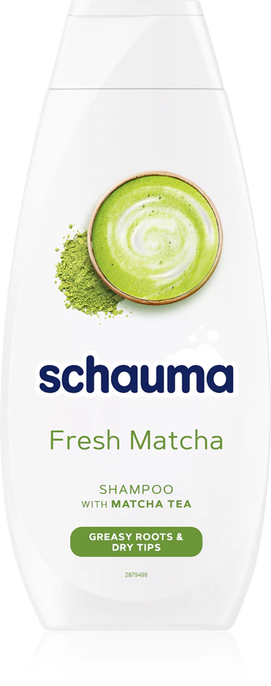 Schwarzkopf Schauma Fresh Matcha cleansing detox shampoo for oily scalp and dry ends