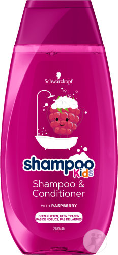 Schwarzkopf Shampoo and Shower Gel Kids with Raspberry Bottle 250ml