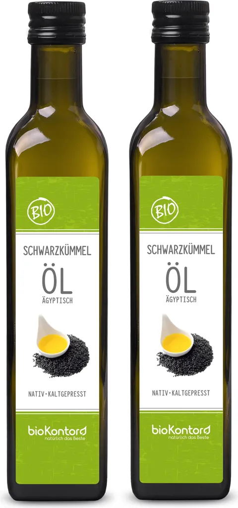 Egyptian black seed oil 2x 500 ml (1000 ml) I filtered - 100% pure I native and cold-pressed by bioKontor