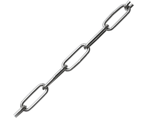 Welding chain Pösamo Ø 5 mm hot-dip galvanized steel, form C, long link, sold by the meter