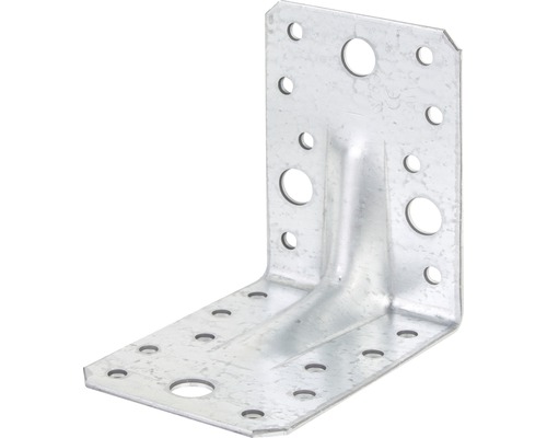 Alberts Heavy duty angle connector with bead 90 x 90 x 65 mm, sendzimir galvanized, 1 piece