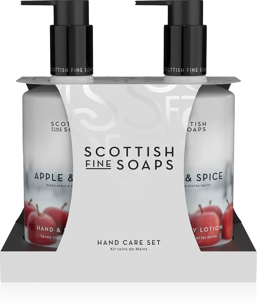 Scottish Fine Soaps Apple & Spice Gift Set for Hands and Body