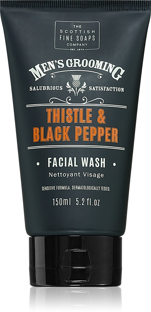Scottish Fine Soaps Men’s Grooming Thistle & Black Pepper Facial Cleansing Gel
