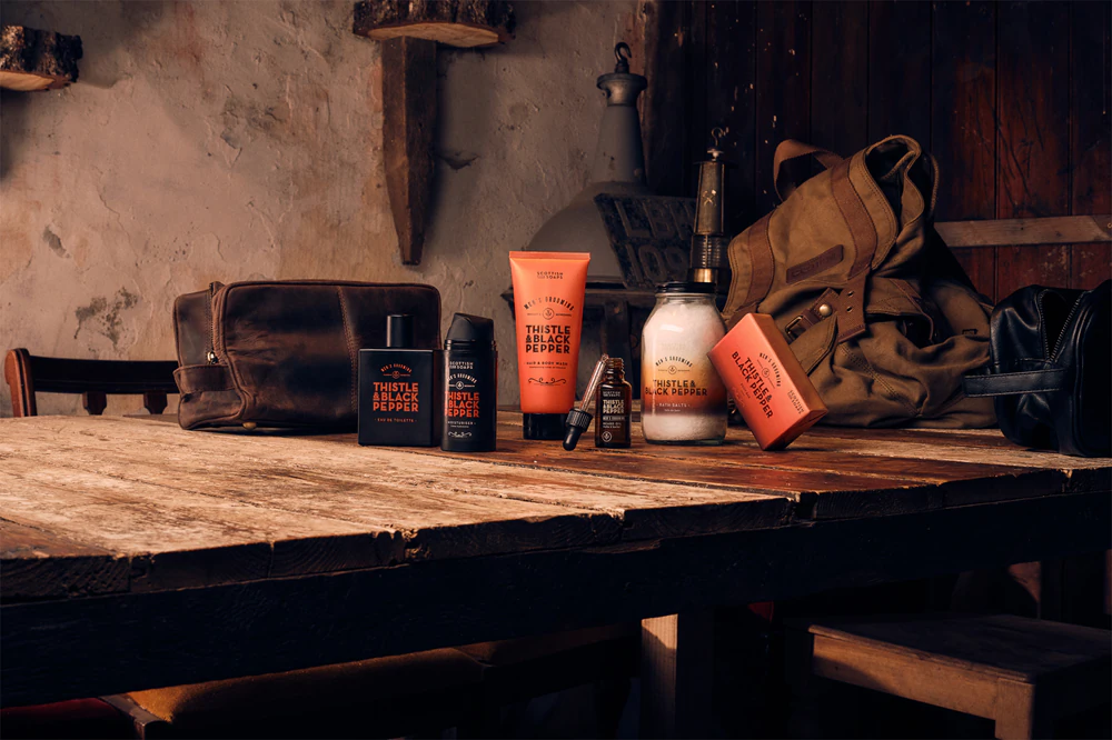 Scottish Fine Soaps Thistle & Black Pepper After Shave Balm in a tube