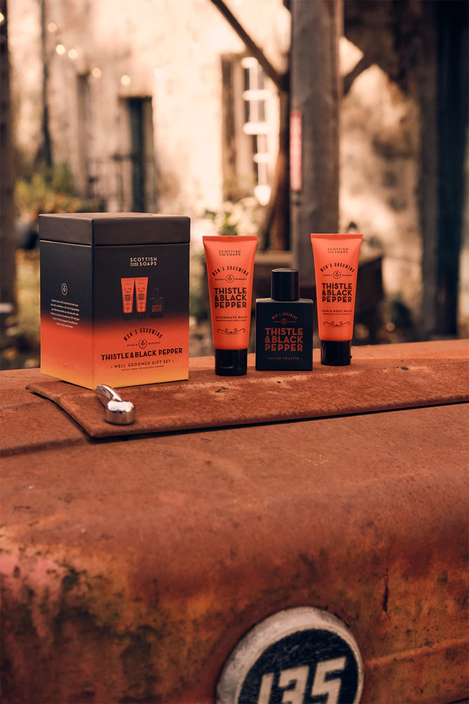 Scottish Fine Soaps Thistle & Black Pepper Well Groomed Gift Set for Men