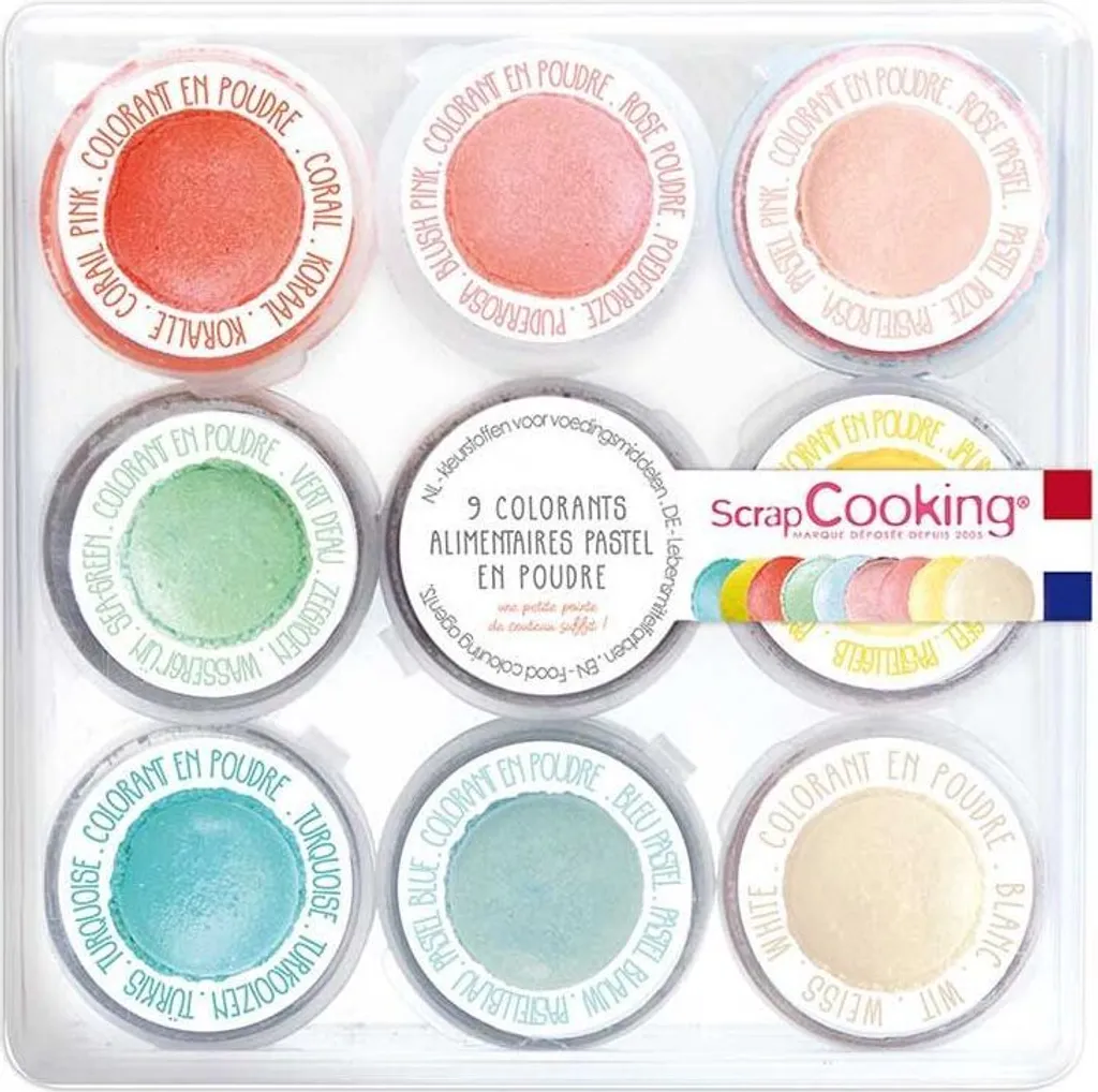 ScrapCooking 190300, Powder, Artificial Food Colourings, 15.8 g, Plastic-Glass, France, Colouring agent: calcium carbonate E170, dextrose, colouring agents: tartrazine E102*, allura...