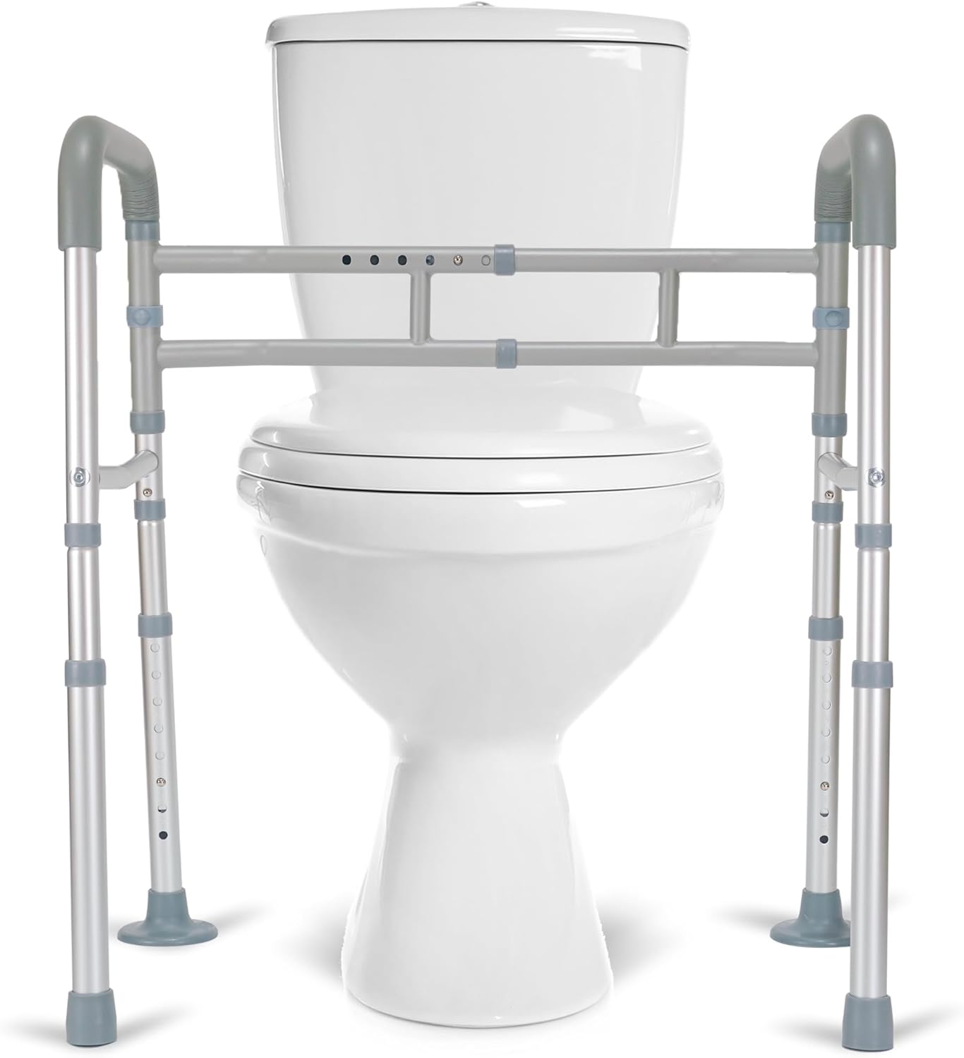 LandTale Store Toilet Safety Rails, Adjustable Toilet Rails for Seniors, Disabled, Toilet Aid Handles, Foldable