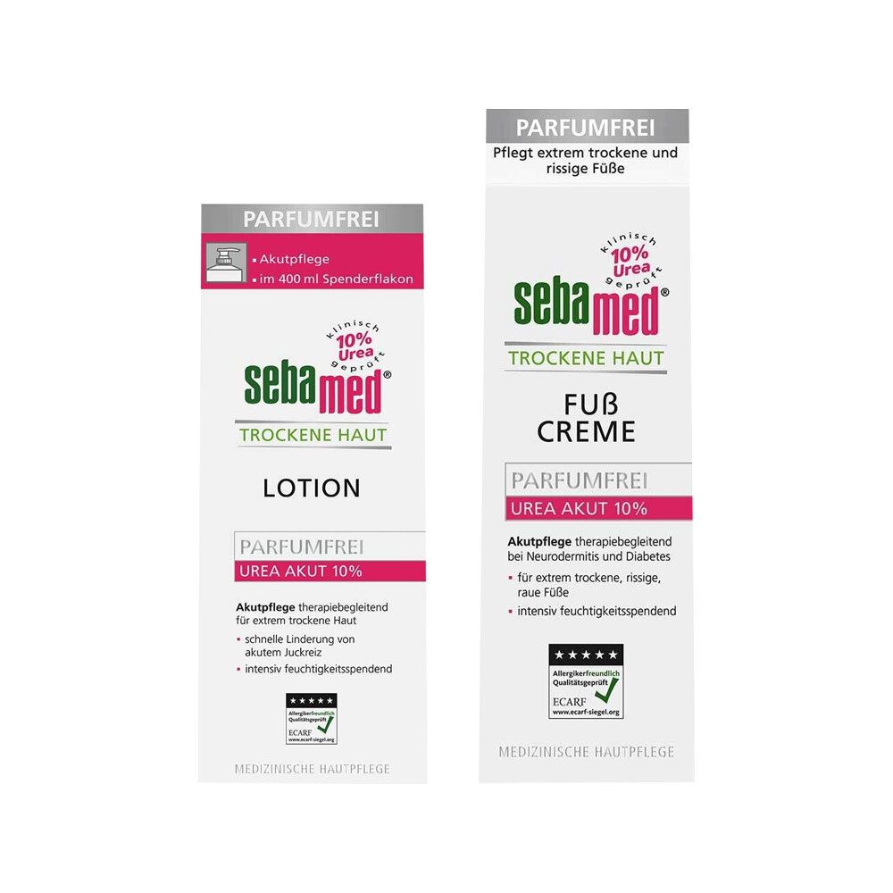 Sebamed® Dry Skin Perfume-Free Acute Lotion Urea 10% + sebamed® Dry Skin Foot Cream Perfume-Free Urea 10% 400+100 ml