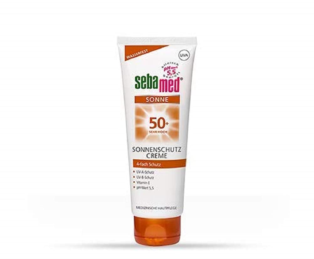 Sebamed Sun Protection Cream with SPF 50+ Daily Waterproof Sun Protection with pH 5.5 for Face, No Microplastics, 75 ml
