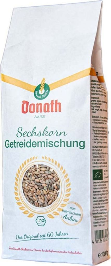 Donath Mühle Six-grain cereal mix, whole 1kg 1000g