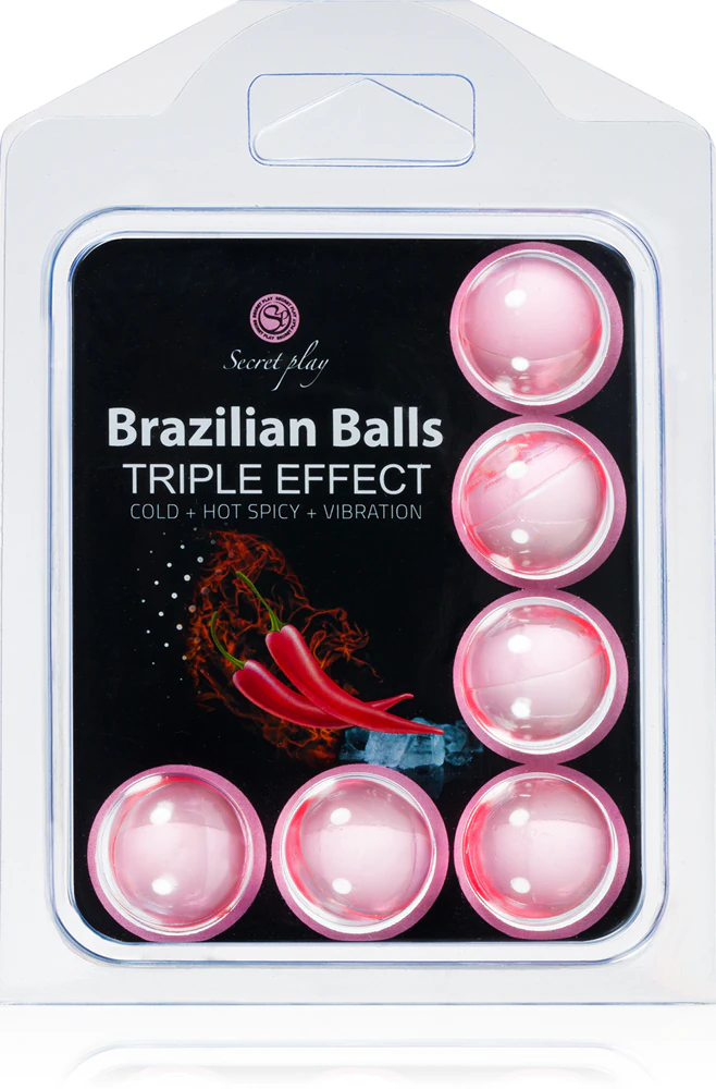 Secret play Brazilian 6 Balls Set Triple Effect massage oil